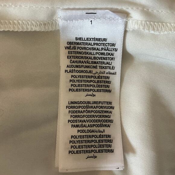 Adrianna Papell Sequined Sleeveless Halter Sheath Cocktail Dress White Size 10 - Picture 10 of 12